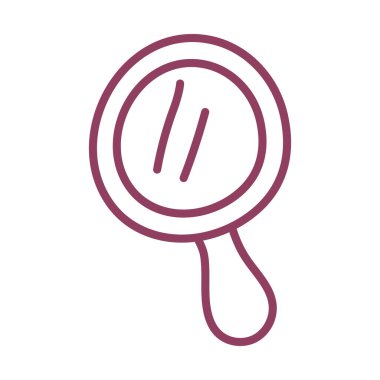 beyaz arkaplanda ayna, satır biçimi simgesi