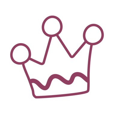 Beyaz arkaplanda altın taç, satır biçimi simgesi