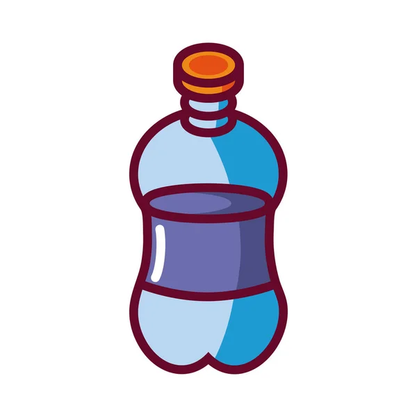 Soda bottle icon, fill style design — Stock Vector