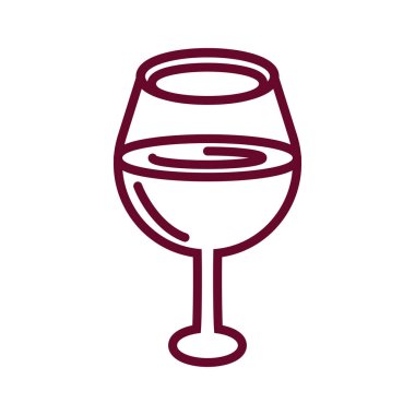 büyük boy şarap kadehi simgesi, çizgi biçimi simgesi