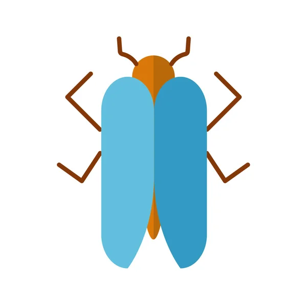 Icona dell'insetto lucciola, stile piatto — Vettoriale Stock