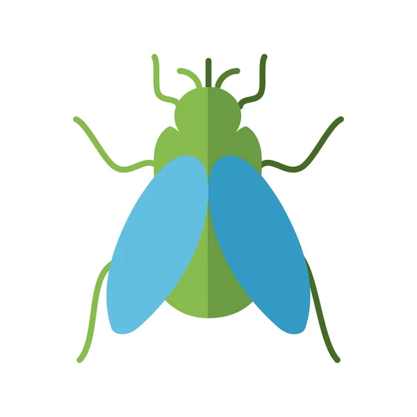 Hmyz mouchy, ikona plochého stylu — Stockový vektor