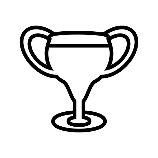 Trophée or en fond blanc — Image vectorielle