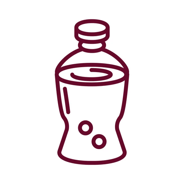 Soda Plastikflasche Symbol, Linie Stil-Symbol — Stockvektor