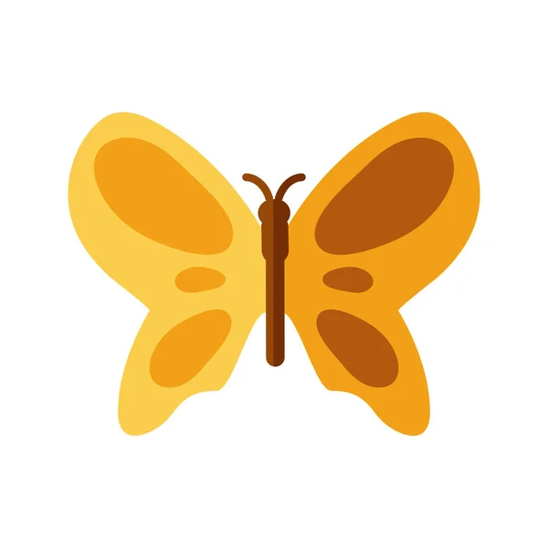 Fjäril insekt, platt stil ikon — Stock vektor