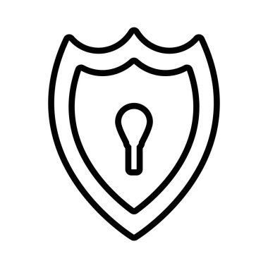 Beyaz arkaplanda güvenlik kilidi