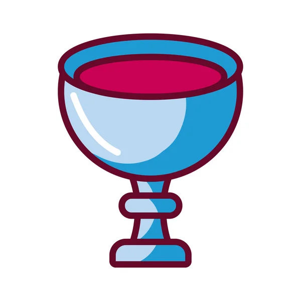 Icono de vidrio de vino decorativo, icono de estilo de relleno — Vector de stock