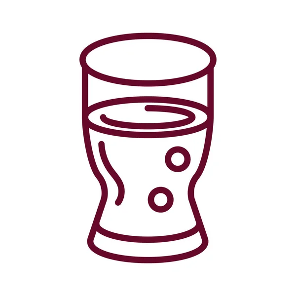 Glas met drank icoon, lijn stijl icoon — Stockvector