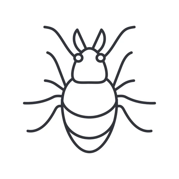 Иконка насекомого, стиль деталей линии — стоковый вектор