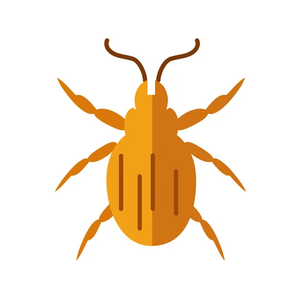 Tick insect, flat style icon — Stock Vector