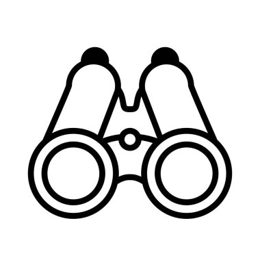 mavi dürbün, beyaz arkaplanda keşif