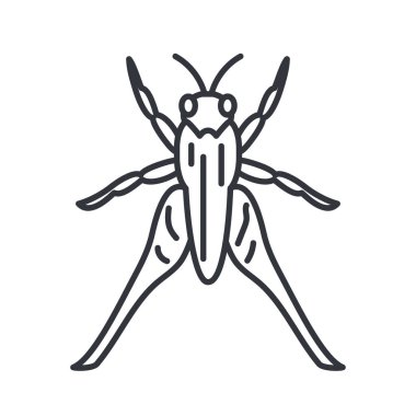 çekirge böceği, satır ayrıntı biçimi simgesi