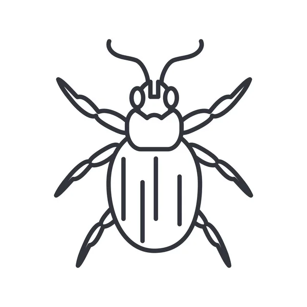 Tick insect, line detail style icon — Stockvektor