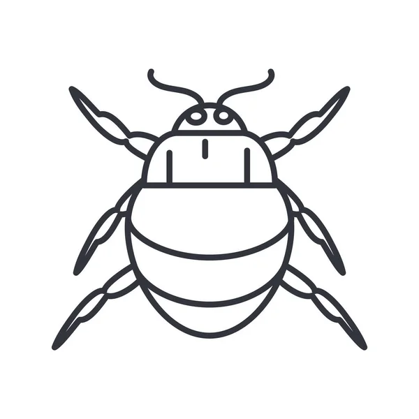 Chafer insect icoon, lijn detail stijl — Stockvector