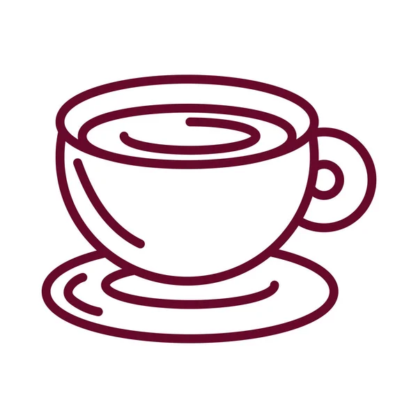 Taza de café icono, icono de estilo de línea — Vector de stock