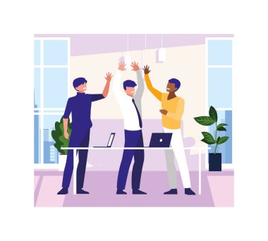 İş adamları toplantı, planlama ve pazarlama araştırmalarında