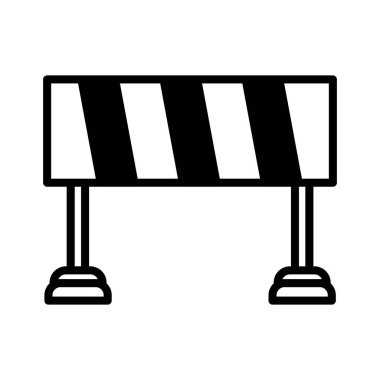 Beyaz arkaplanda güvenlik engeli