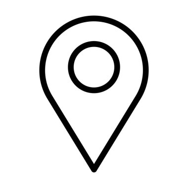 Beyaz arkaplanda konum etiketi