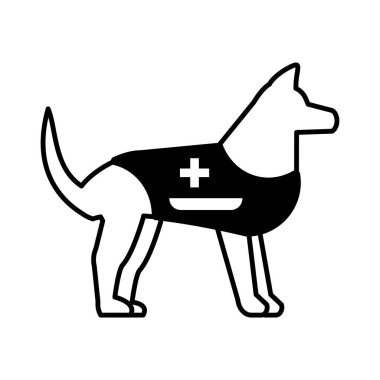 Beyaz arka planda kurtarma köpeği