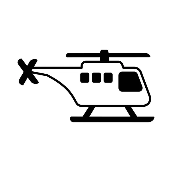 Helicóptero de seguridad sobre fondo blanco — Vector de stock