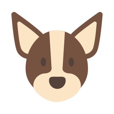 beyaz arka plan üzerinde sevimli köpek başı