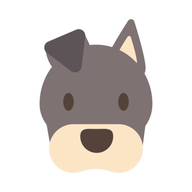 beyaz arka plan üzerinde sevimli köpek başı