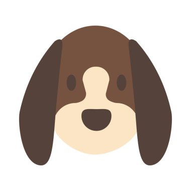 beyaz arka plan üzerinde sevimli köpek başı