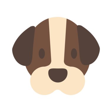 beyaz arka plan üzerinde sevimli köpek başı