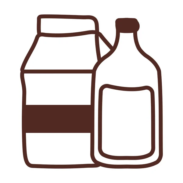 Caja de leche, icono de estilo de línea — Vector de stock