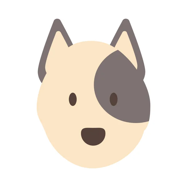 Kopf des niedlichen Hundes auf weißem Hintergrund — Stockvektor