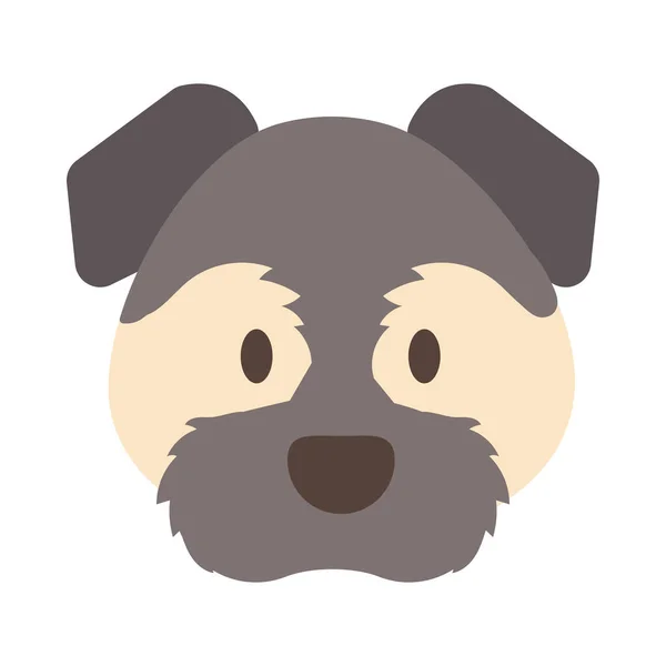 白い背景にかわいい犬の頭 — ストックベクタ
