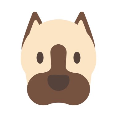 beyaz arka plan üzerinde sevimli köpek başı