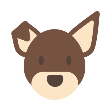 beyaz arka plan üzerinde sevimli köpek başı