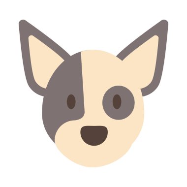 beyaz arka plan üzerinde sevimli köpek başı