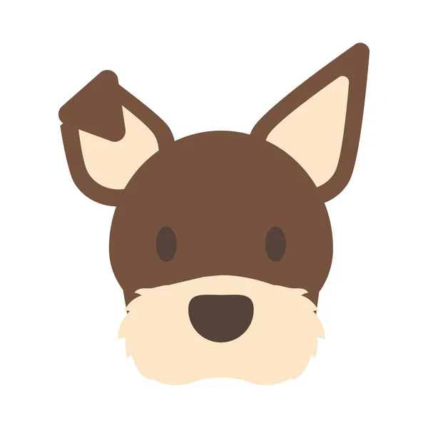 Cabeza de perro lindo sobre fondo blanco — Vector de stock