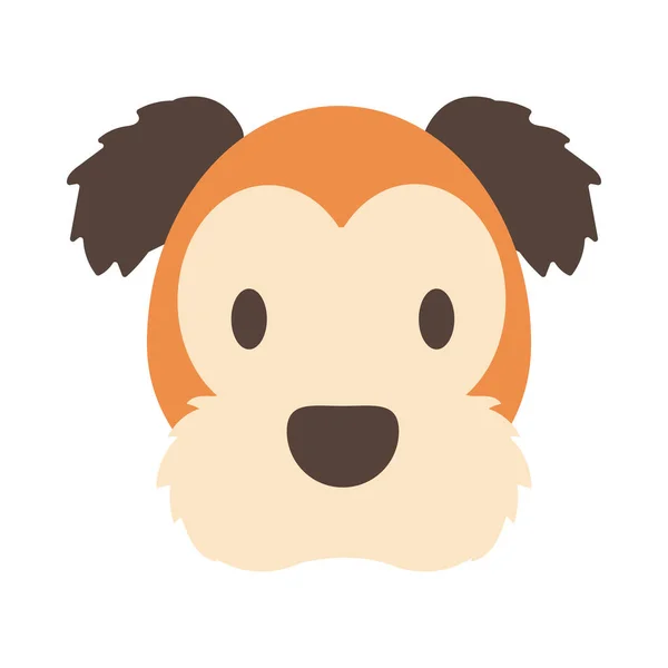 Cabeza de perro lindo sobre fondo blanco — Vector de stock