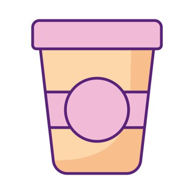 Taşınabilir kahve kupası simgesi, düz stil