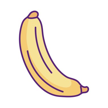 muz meyve simgesi, düz stil