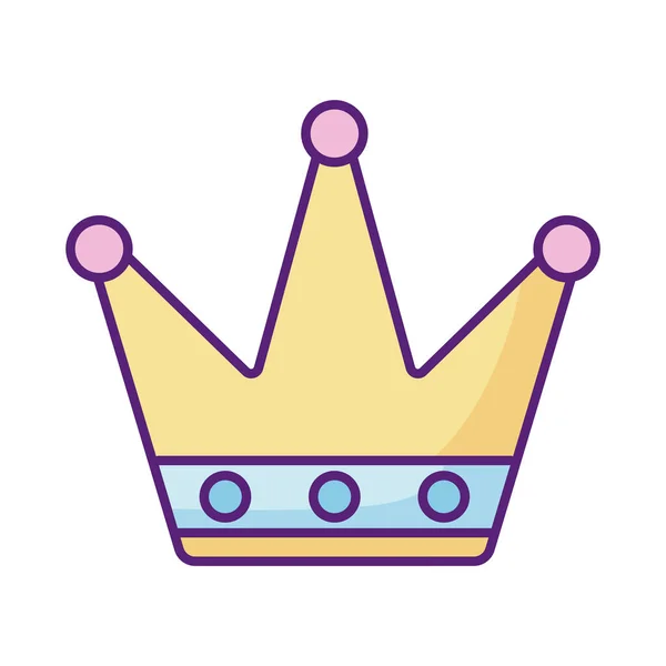Drottning krona ikonen, platt stil — Stock vektor