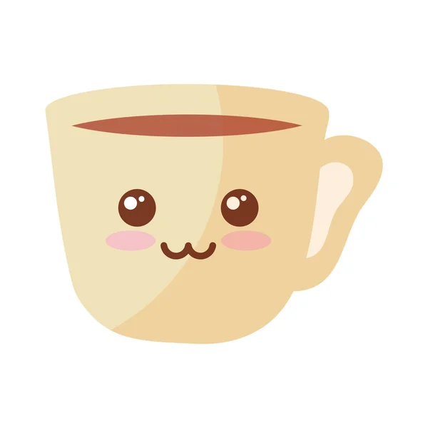 Taza de café sobre fondo blanco — Vector de stock