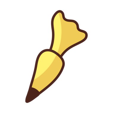 Beyaz arkaplanda hamur işi torbası