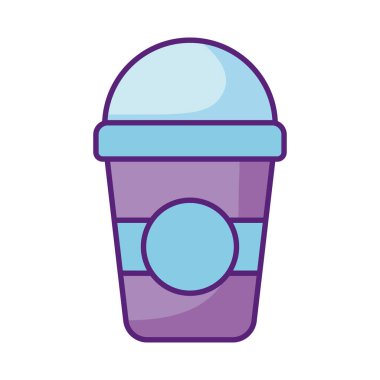 smoothie cup simgesi, düz stil