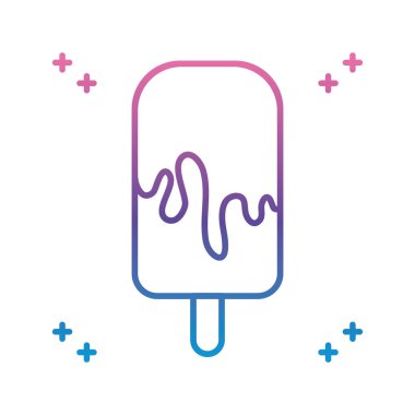 dondurma çubuğu simgesi, gradyan satır biçimi