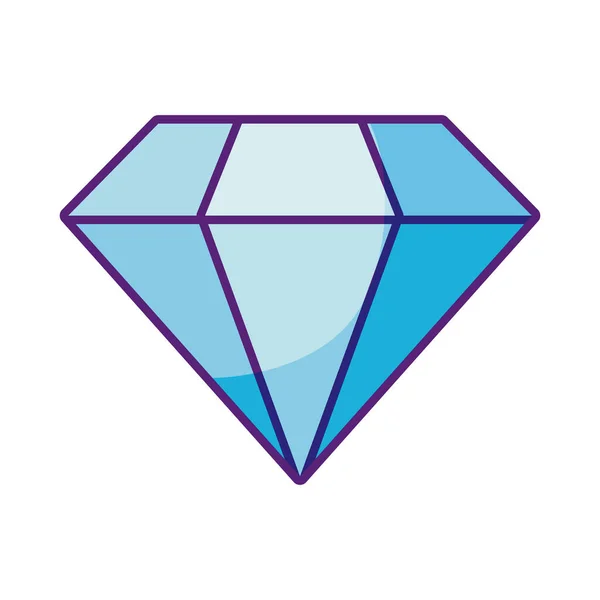 Diamond icon, flat style — Stock Vector