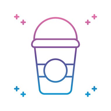 smoothie cup simgesi, gradyan çizgi biçimi