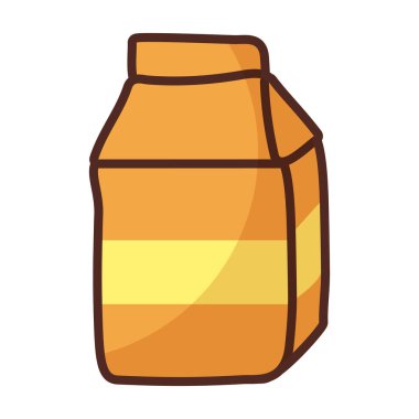 beyaz arkaplanda süt kutusu