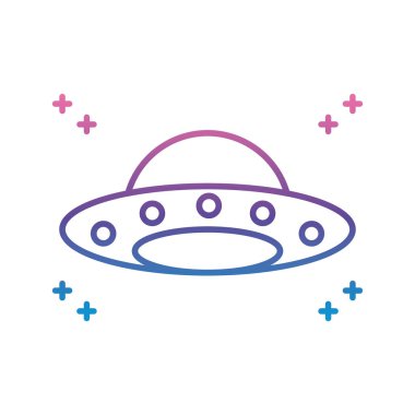 Uçan daire simgesi, gradyan çizgi biçimi