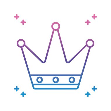 Kraliçe taç simgesi, gradyan çizgi biçimi