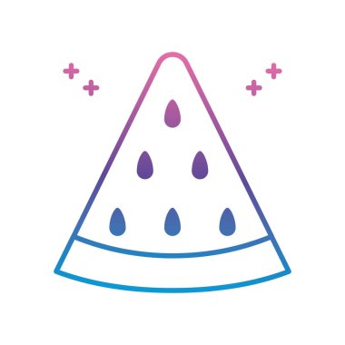 Karpuz meyve simgesi, gradyan çizgi biçimi