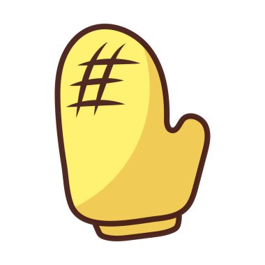 Beyaz arka plan mutfak eldiveni